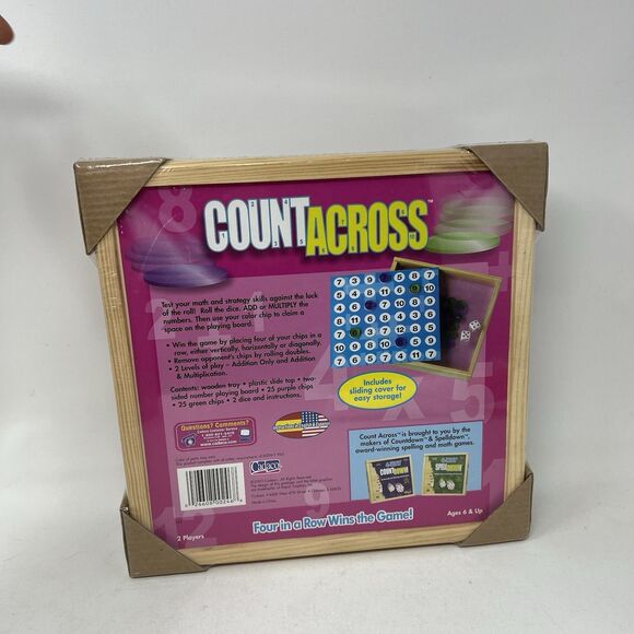 Cadaco Count Across Math Challenge Dice Educational Game Add Multiply 4 In A Row - Picture 2 of 3